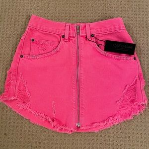 CARMAR pink denim skirt